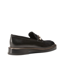 Band loafer in black leather