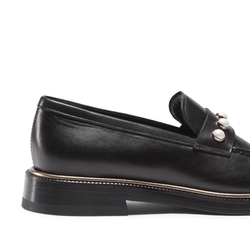 Band loafer in black leather