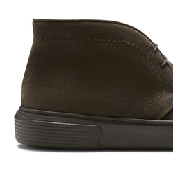 Desert boot in charcoal grey suede