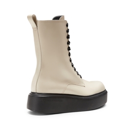 Ivory leather boot