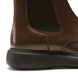 Bottines Beatles Wilson en cuir lisse de couleur châtaigne