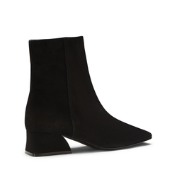 Ankle boot in black suede
