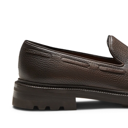 Brera loafer in mahogany tumbled leather