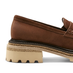 Tan suede loafer