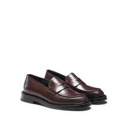 Band loafer in mahogany leather