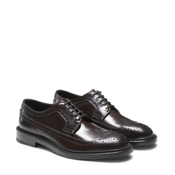 Lace-up shoe in mahogany leather