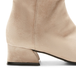 Ankle boot in blush pink suede