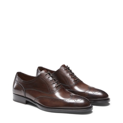 Wilson Oxford shoe in ebony gradient leather.