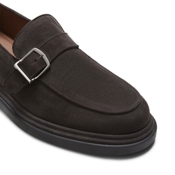 Loafer in charcoal grey suede