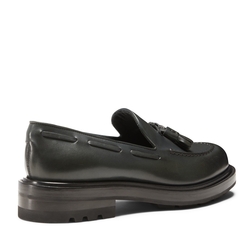 Mocasín Brera de piel color verde bosque