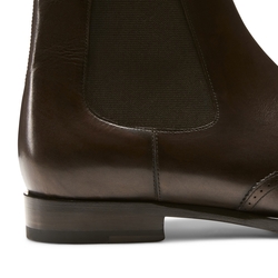 Beatle boot in ebony gradient leather