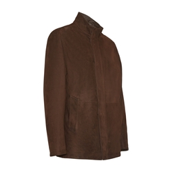Men’s blouson jacket in brown suede