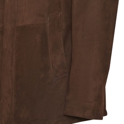 Men’s blouson jacket in brown suede