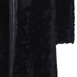Reversible coat in black shearling