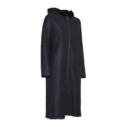Abrigo reversible de zalea color negro