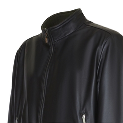 Reversible men’s jacket in black nappa leather