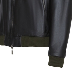 Reversible men’s jacket in black nappa leather