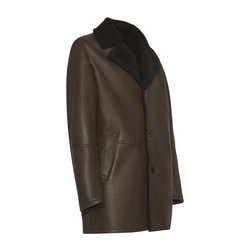 Men’s coat in brown shearling
