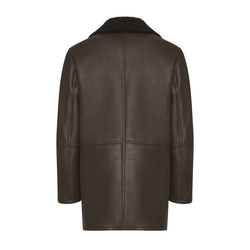 Men’s coat in brown shearling