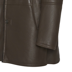 Men’s coat in brown shearling