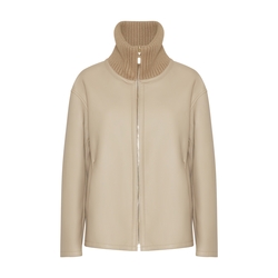Women’s jacket in ivory nappa leather