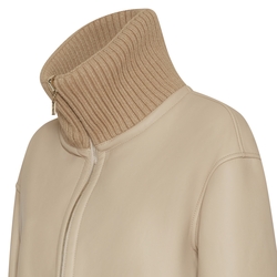 Women’s jacket in ivory nappa leather