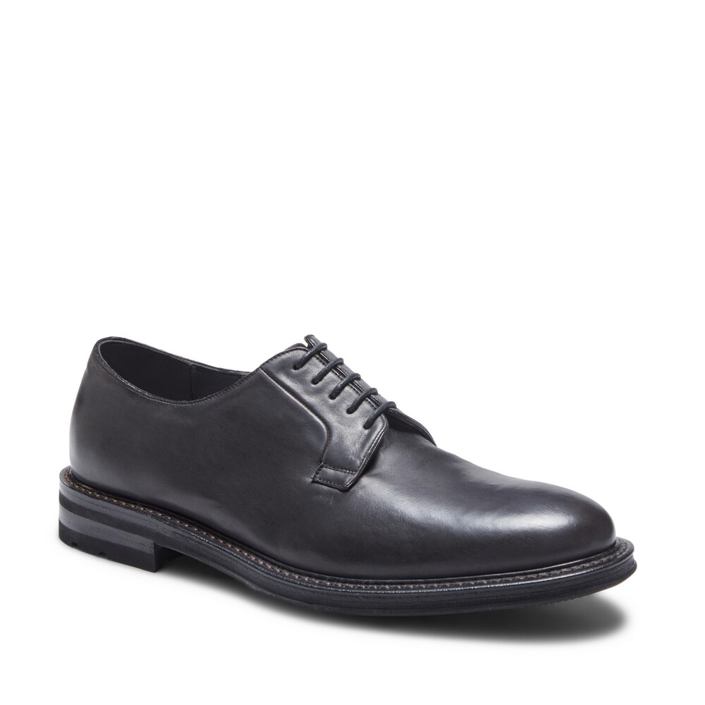 Men’s charcoal gray leather Derby shoe