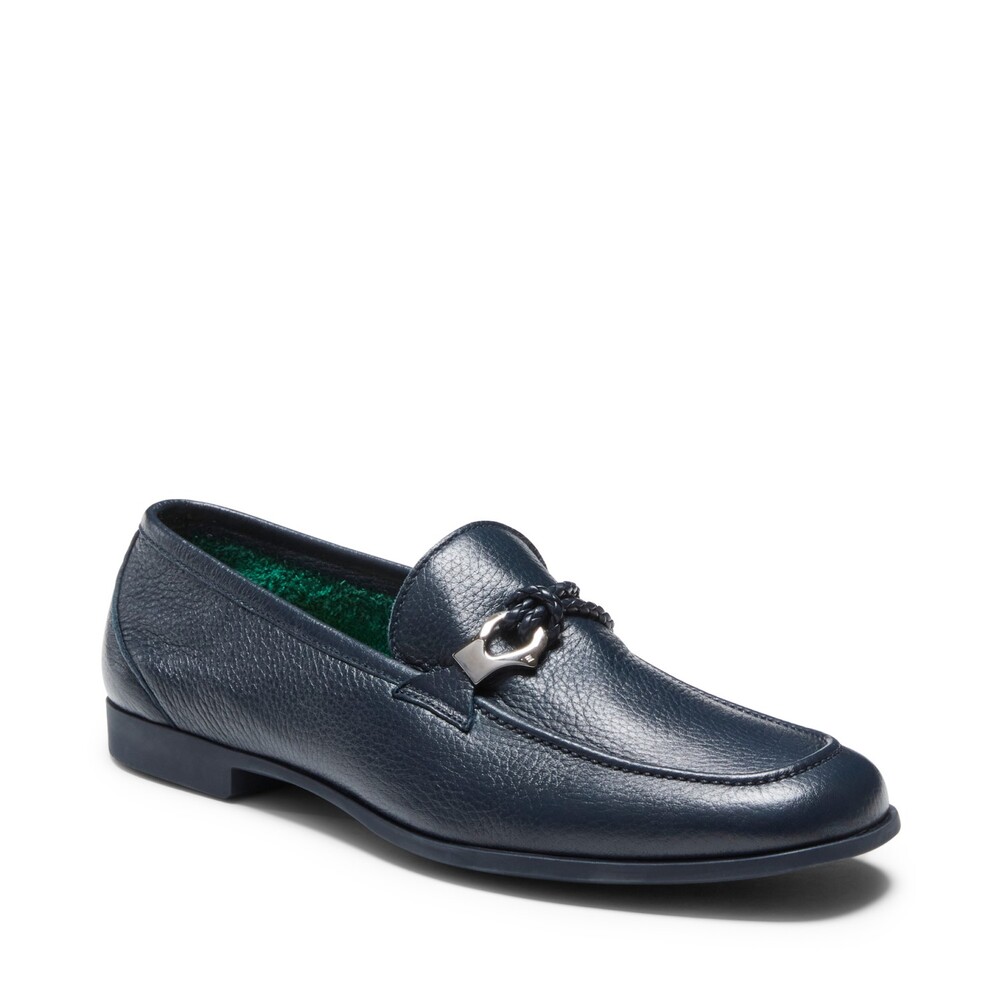 Ocean-colored leather Yacht loafer