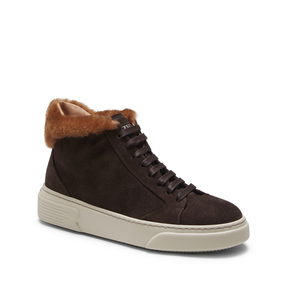 Sneaker in cocoa brown suede