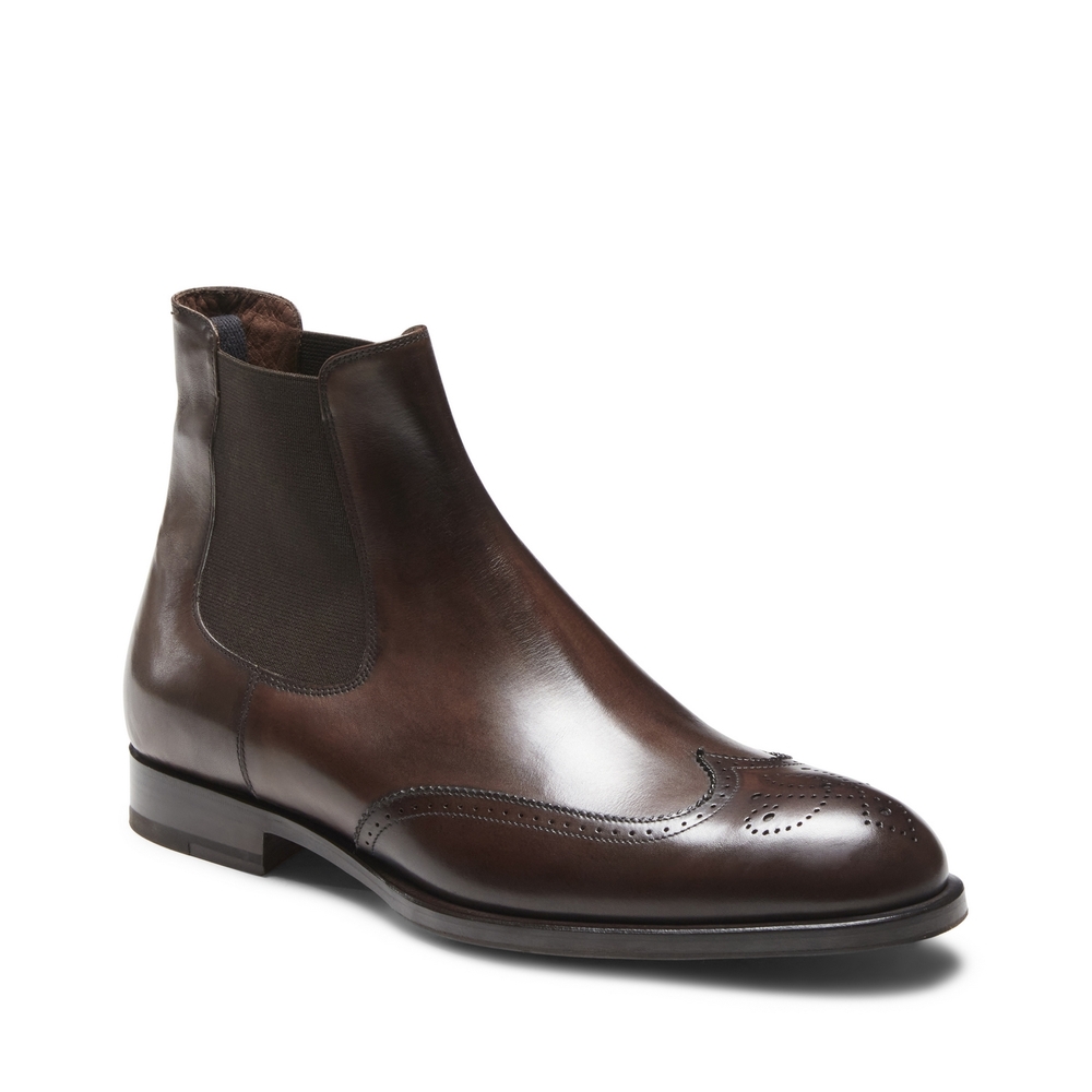 Beatle boot in ebony gradient leather