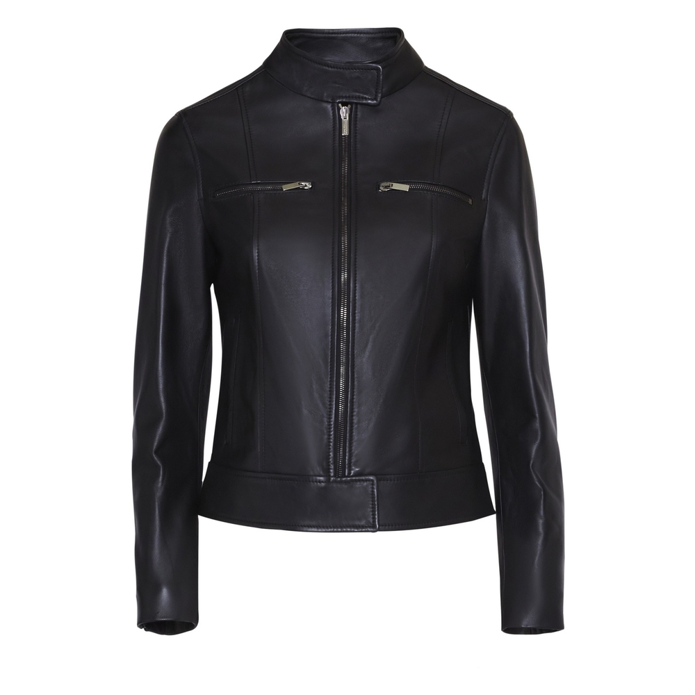 Women’s jacket in black nappa leather