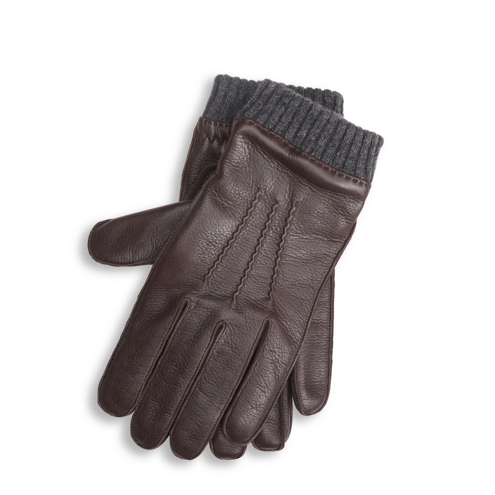 Men’s grey leather glove