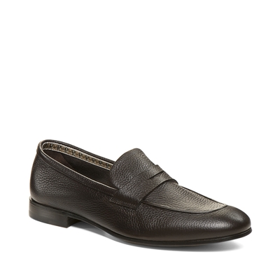 Men’s ebony leather loafer