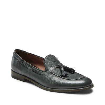 Forest green leather Brera loafer