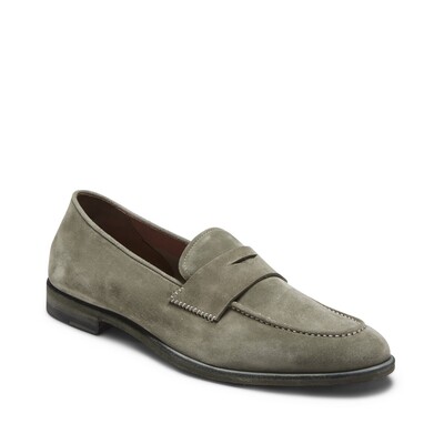Khaki suede loafer