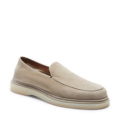Rope-colored suede loafer
