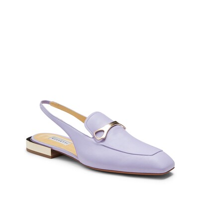 Lilac leather slingback loafer