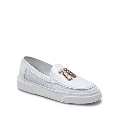 White leather and fabric Brera Sport sneaker
