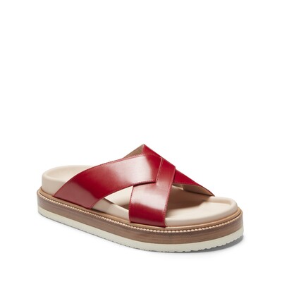 Cherry-colored leather Magenta sandal