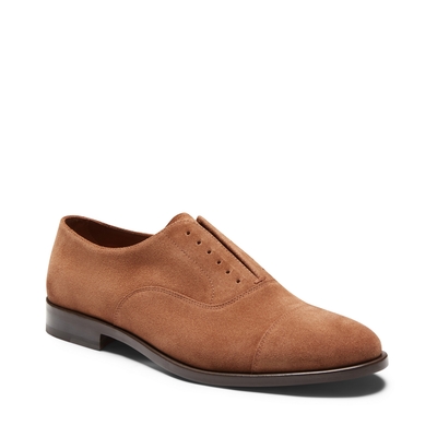Cognac suede lace-up
