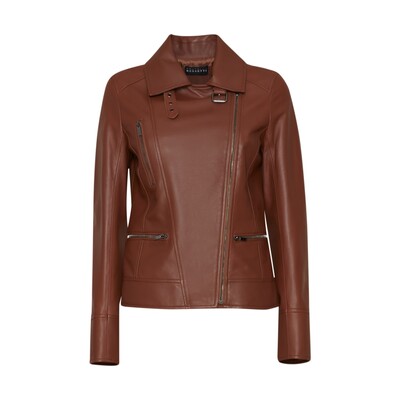 Leather-colored leather jacket