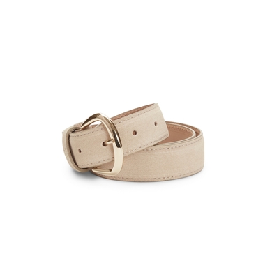 Women’s sand-colored suede belt