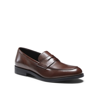 Band loafer made of almond-coloured leather