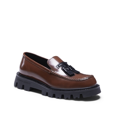 Tan leather loafer