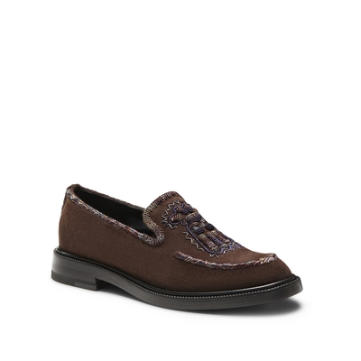 Brera loafer in cocoa brown suede