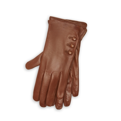 Women's tobacco leather glove