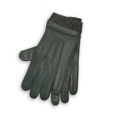 Men’s green leather glove